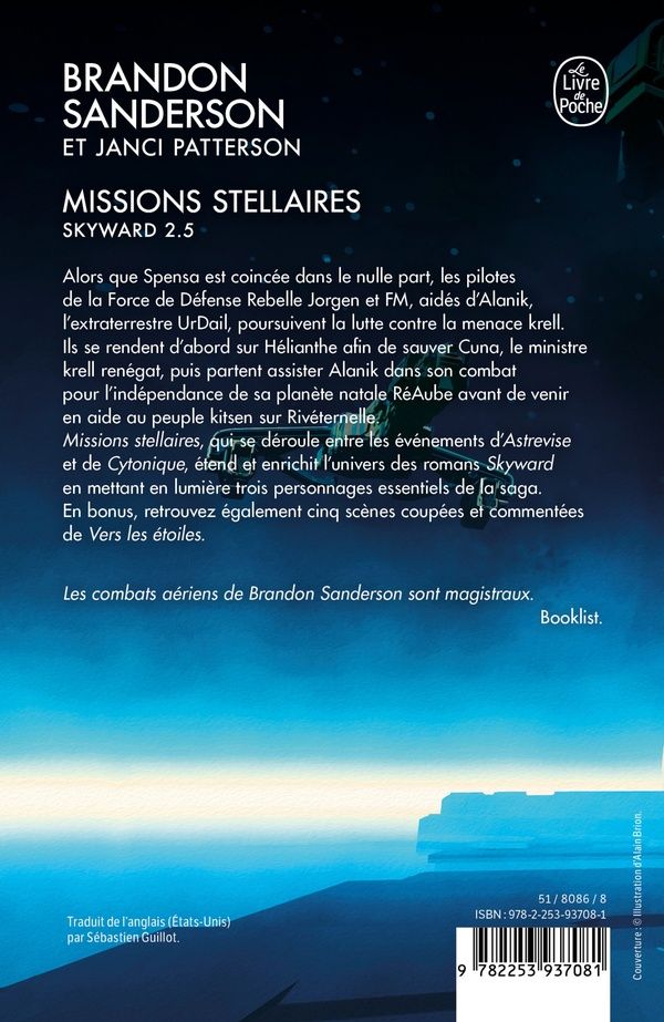 Quatrième de couverture de « Missions stellaires (Skyward, Tome 2.5) »