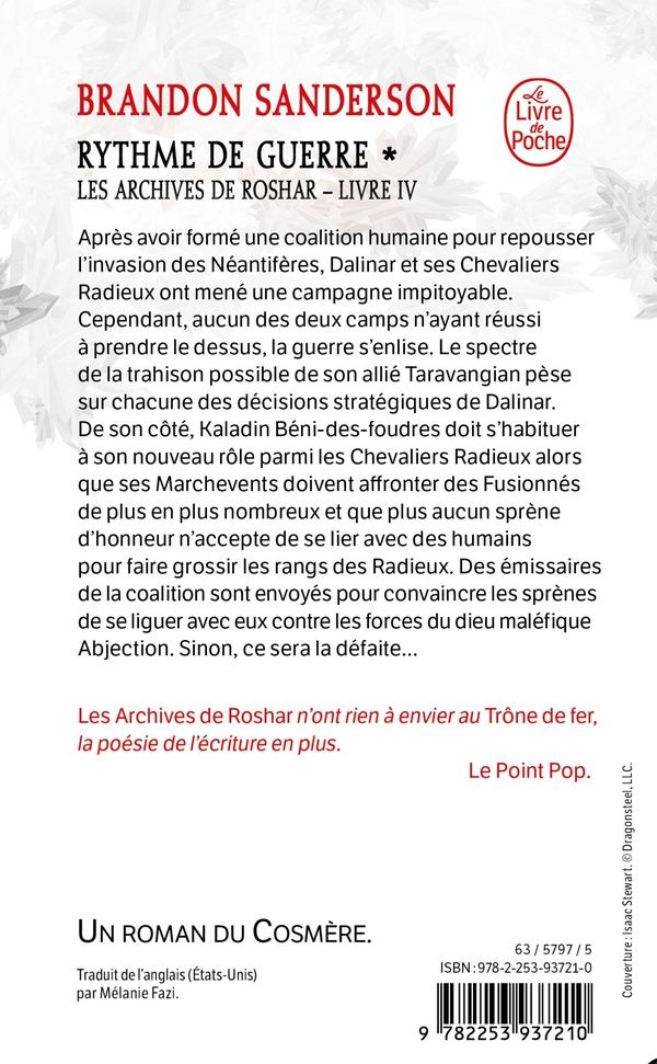 Quatrième de couverture de « Rythme de guerre »