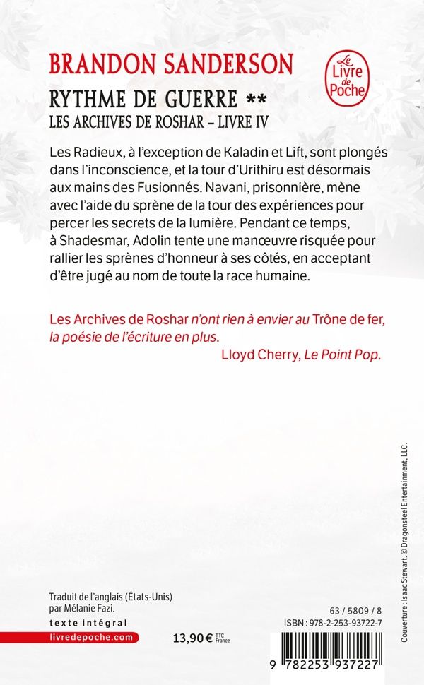 Quatrième de couverture de « Rythme de guerre »
