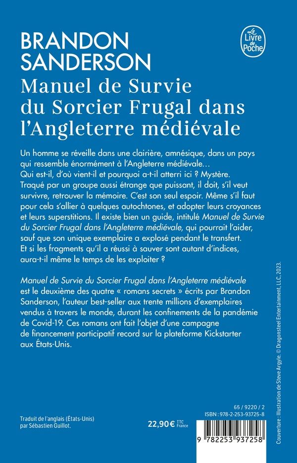 Quatrième de couverture de « Manuel de survie du sorcier frugal dans l'Angleterre médiévale »