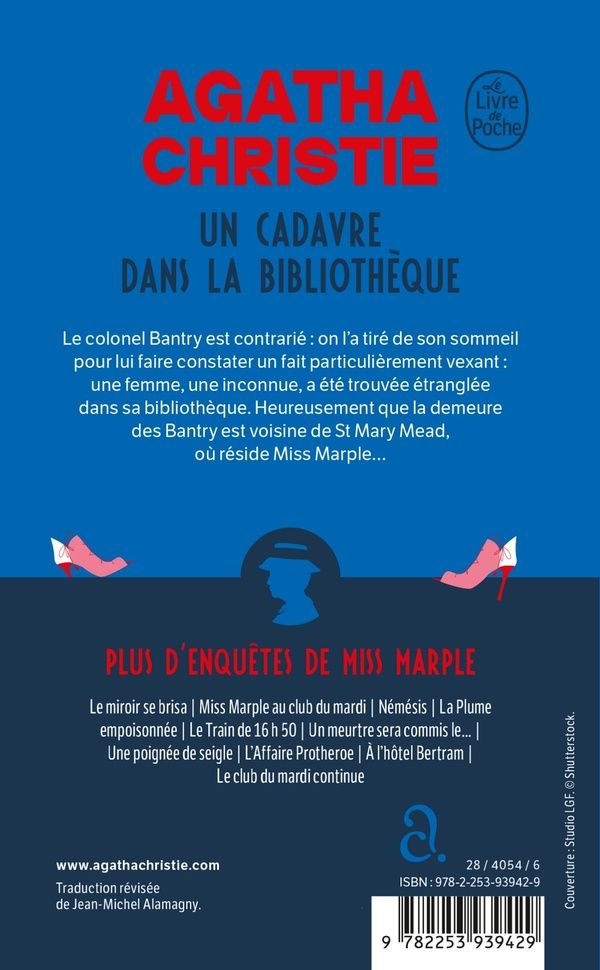 Quatrième de couverture de « UN CADAVRE DANS LA BIBLIOTHEQUE (NOUVELLE TRADUCTION REVISEE) »