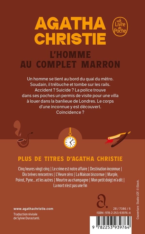 Quatrième de couverture de « L'HOMME AU COMPLET MARRON (NOUVELLE TRADUCTION REVISEE) »