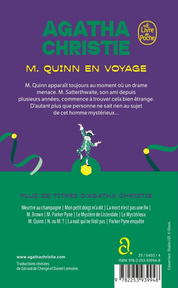 Quatrième de couverture de « MONSIEUR QUINN EN VOYAGE (NOUVELLE TRADUCTION REVISEE) »