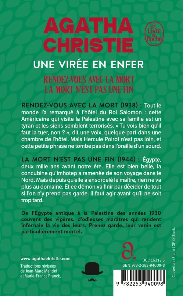 Quatrième de couverture de « UNE VIREE EN ENFER (NOUVELLE TRADUCTION REVISEE) - RENDEZ-VOUS AVEC LA MORT + LA MORT N'EST PAS UNE »