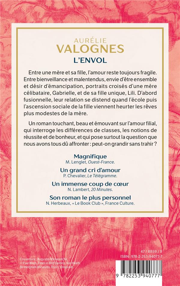 Quatrième de couverture de « L'ENVOL »
