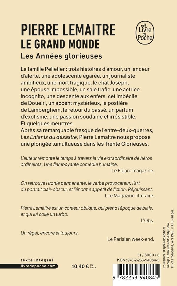 Quatrième de couverture de « LE GRAND MONDE »