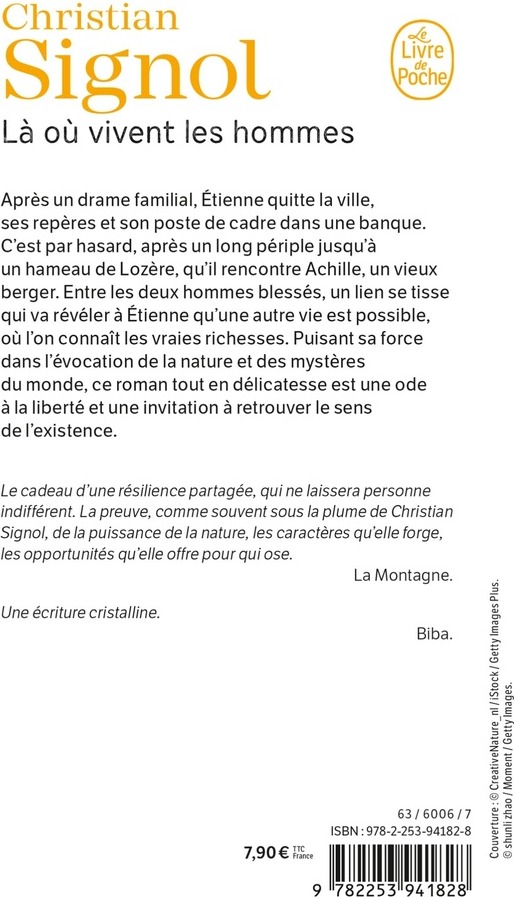 Quatrième de couverture de « Là où vivent les hommes : roman »