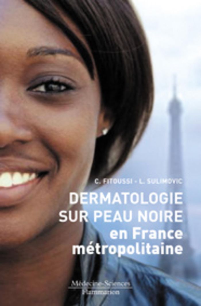 Couverture du livre « DERMATOLOGIE SUR PEAU NOIRE EN FRANCE METROPOLITAINE - ILLUSTRATIONS, COULEUR » de Sulimovic/fitoussi, librairie Les Contes Infusés à Corte