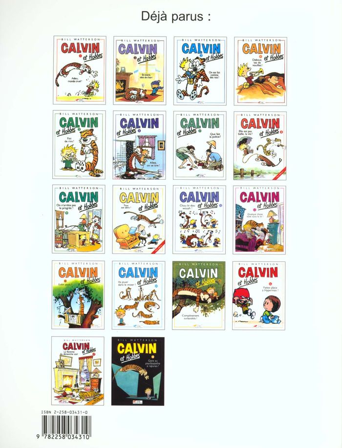 Quatrième de couverture de « CALVIN ET HOBBES TOME 1 ADIEU MONDE CRUEL - VOL01 »