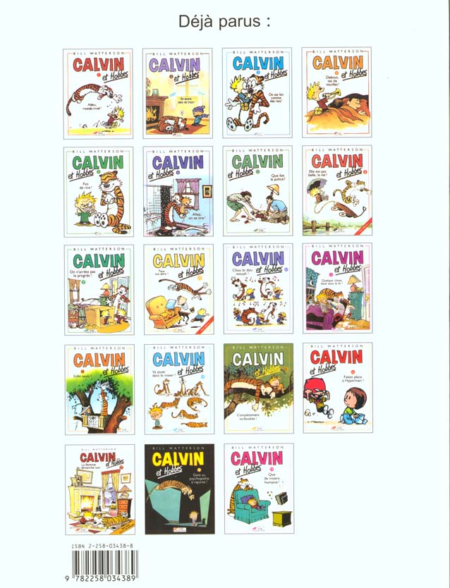 Quatrième de couverture de « CALVIN ET HOBBES TOME 2 EN AVANT TETE DE THON - VOL02 »