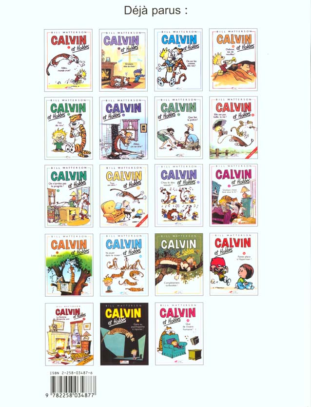 Quatrième de couverture de « CALVIN ET HOBBES TOME 4 DEBOUT TAS DE NOUILLES - VOL04 »
