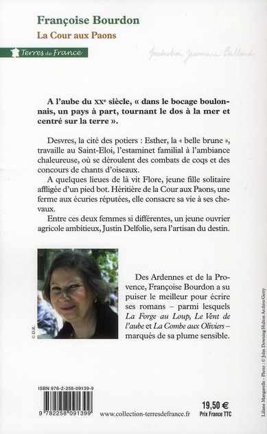 Quatrième de couverture de « La Cour aux Paons : roman »