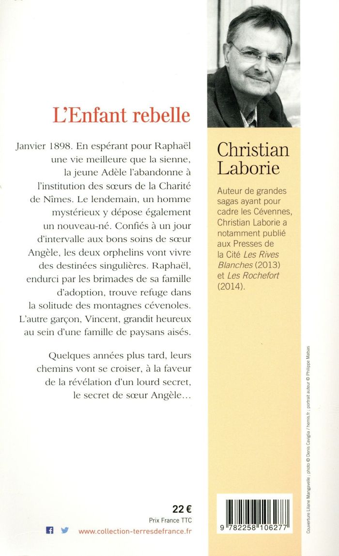 Quatrième de couverture de « L'enfant rebelle : roman »