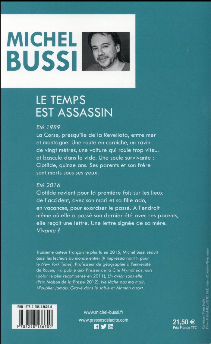 Quatrième de couverture de « Le temps est assassin : roman »