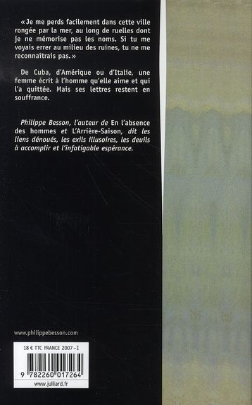 Quatrième de couverture de « Se résoudre aux adieux : roman »