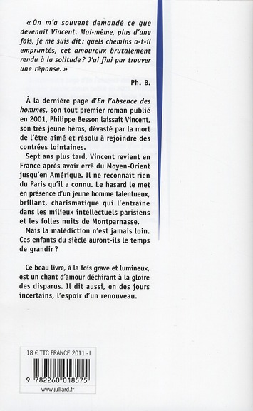 Quatrième de couverture de « Retour parmi les hommes : roman »
