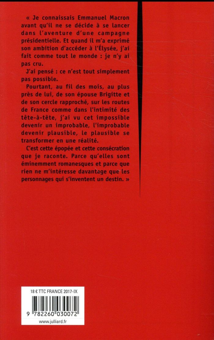 Quatrième de couverture de « Un personnage de roman »