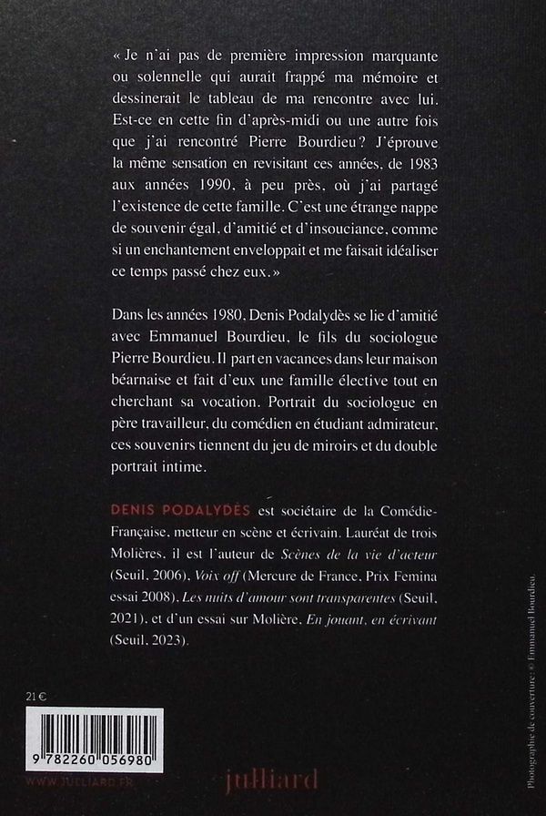 Quatrième de couverture de « L'ami de la famille : souvenirs de Pierre Bourdieu »