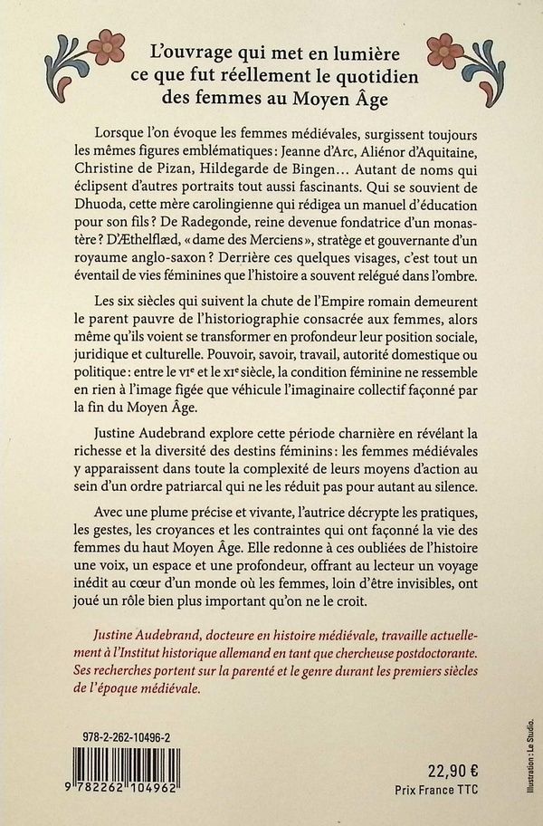 Quatrième de couverture de « La vie des femmes au Moyen Age : une autre histoire VIe-VIe siècle »