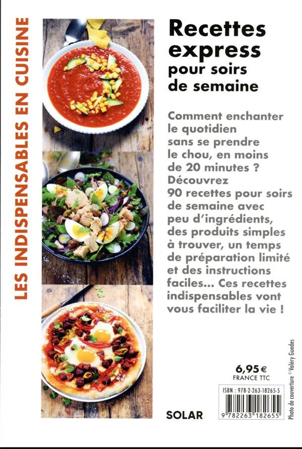 Quatrième de couverture de « Recettes express pour soirs de semaine »