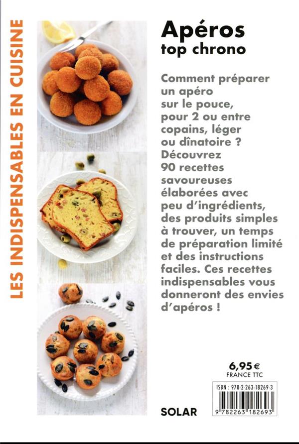 Quatrième de couverture de « Apéros top chrono »