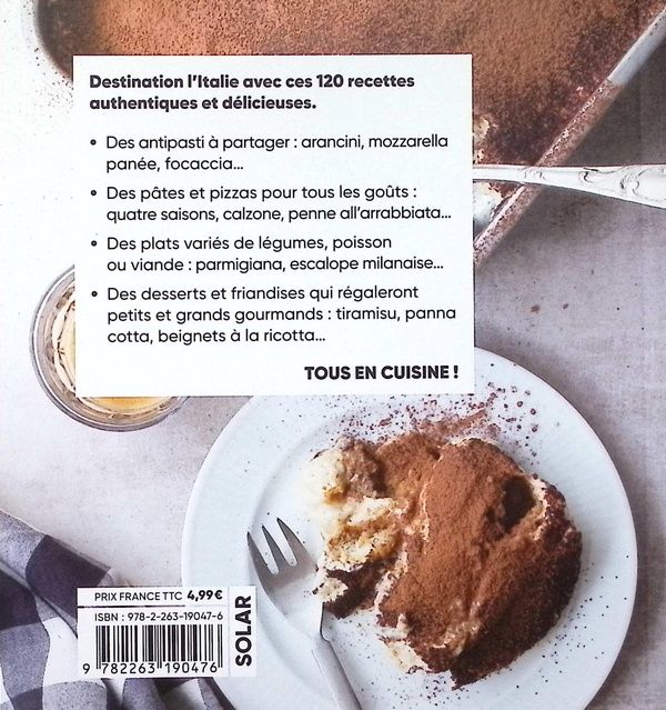 Quatrième de couverture de « Cuisine italienne »
