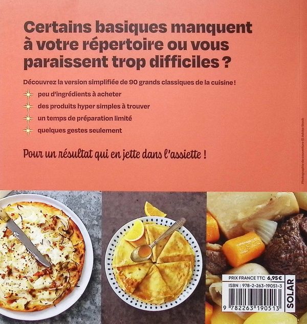 Quatrième de couverture de « Le b.a.-ba de la cuisine : 90 recettes ultrasimples »