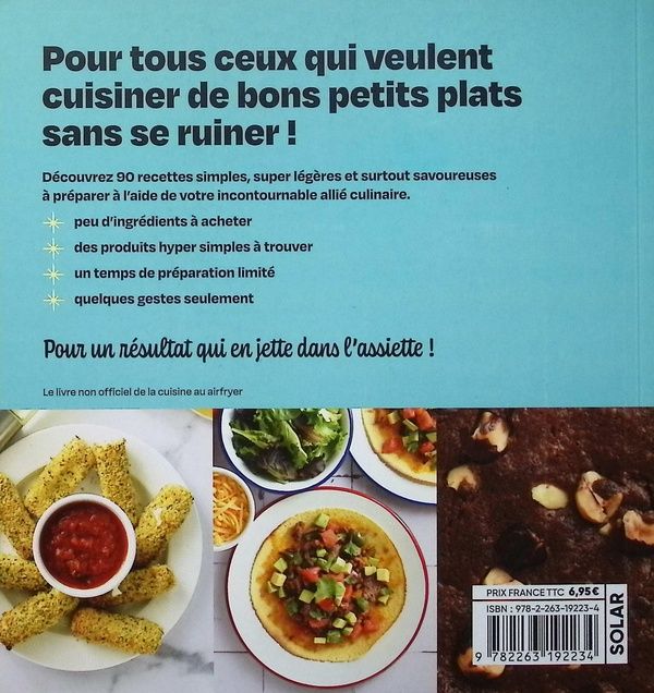 Quatrième de couverture de « AIRFRYER SPECIAL MINI-BUDGET - 90 RECETTES ULTRASIMPLES »