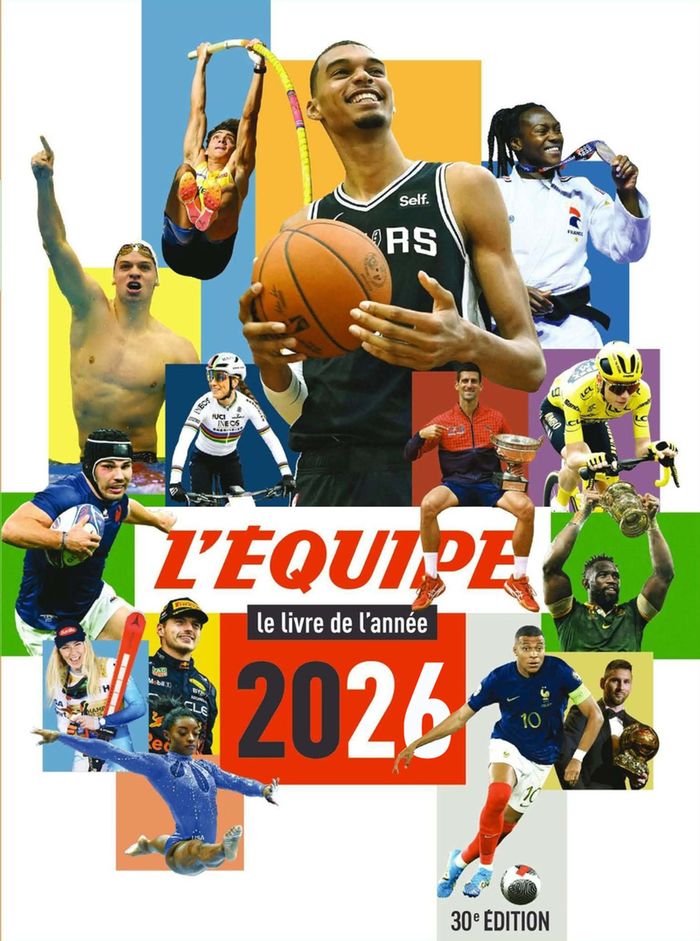 Couverture du livre « L'EQUIPE: LE LIVRE DE L'ANNEE 2026 » de L'Equipe L'Equipe, librairie Les Contes Infusés à Corte