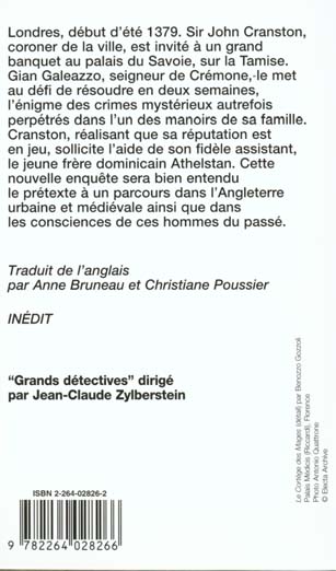 Quatrième de couverture de « SACRILEGE A BLACKFRIARS »