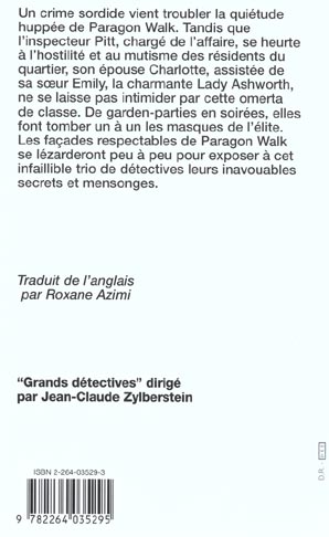 Quatrième de couverture de « LE CRIME DE PARAGON WALK »