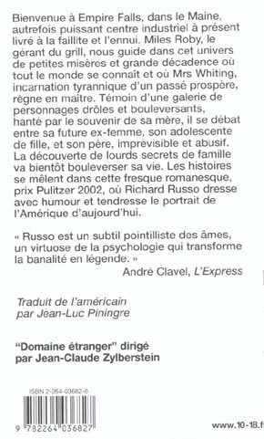 Quatrième de couverture de « LE DECLIN DE L'EMPIRE WHITING »