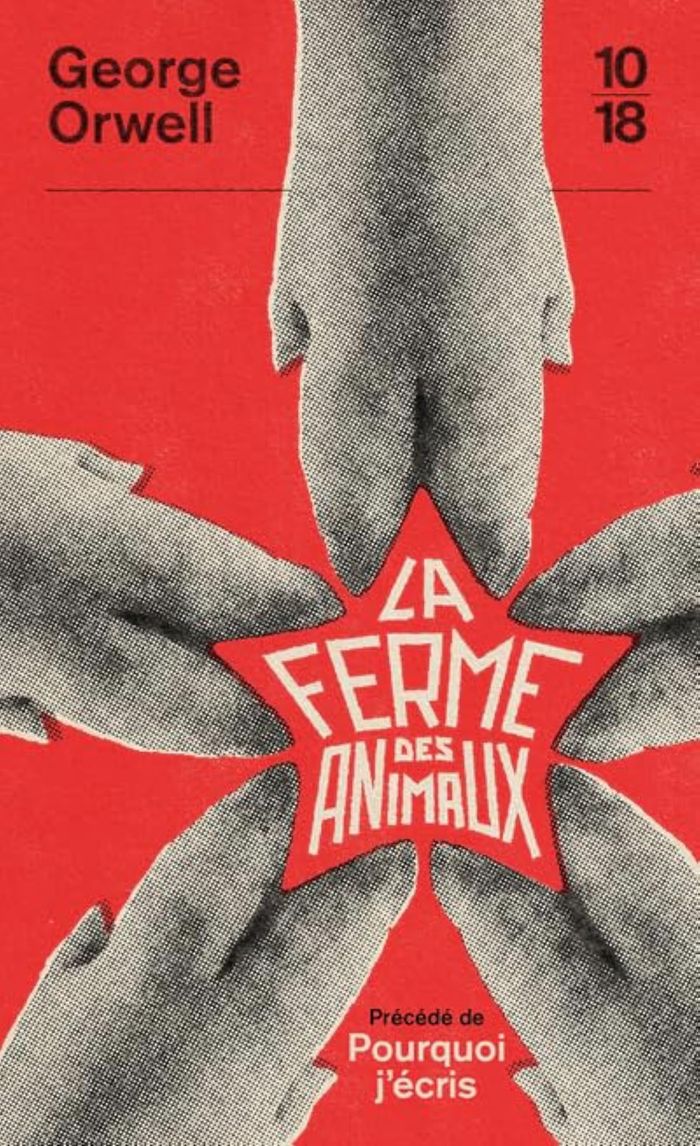 Couverture du livre « La ferme des animaux » de George Orwell, librairie Les Contes Infusés à Corte