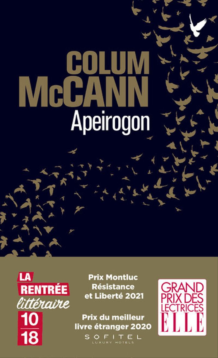 Couverture du livre « Apeirogon » de Colum McCann, librairie Les Contes Infusés à Corte