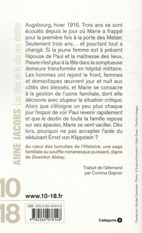 Quatrième de couverture de « LES FILLES DE LA VILLA AUX ETOFFES - VOL02 »