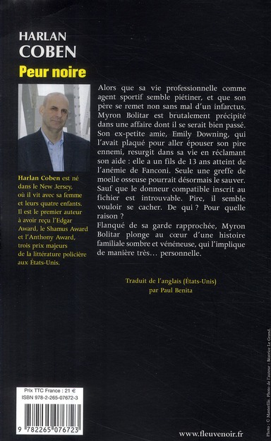 Quatrième de couverture de « Peur noire »