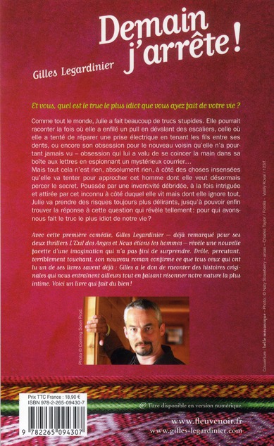 Quatrième de couverture de « Demain j'arrête ! »