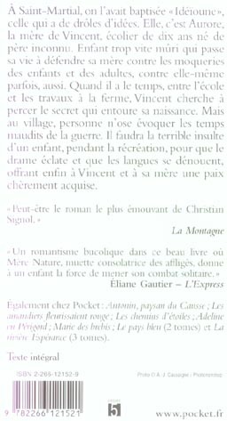 Quatrième de couverture de « L'ENFANT DES TERRES BLONDES »