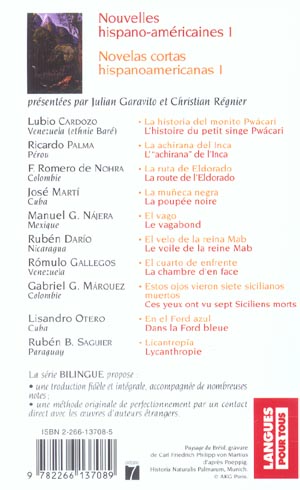 Quatrième de couverture de « NOUVELLES HISPANO-AMERICAINES - TOME 1 »