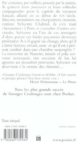 Quatrième de couverture de « LES SABOTS DE PARIS »