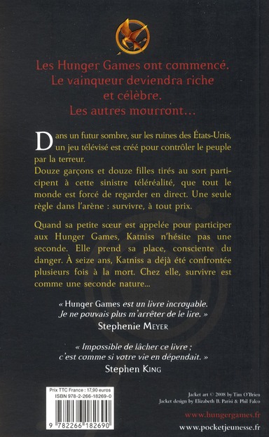 Quatrième de couverture de « Hunger games »