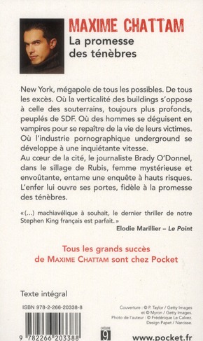 Quatrième de couverture de « La promesse des ténèbres »