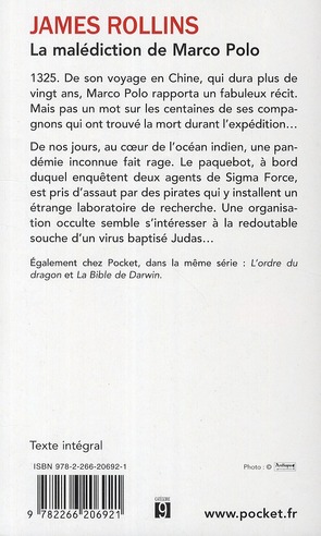 Quatrième de couverture de « La malédiction de Marco Polo »