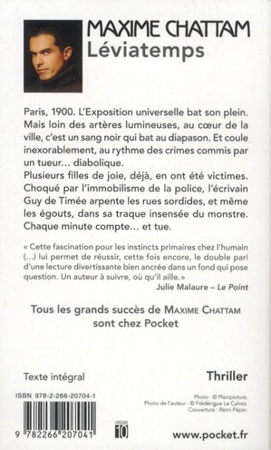 Quatrième de couverture de « Léviatemps »