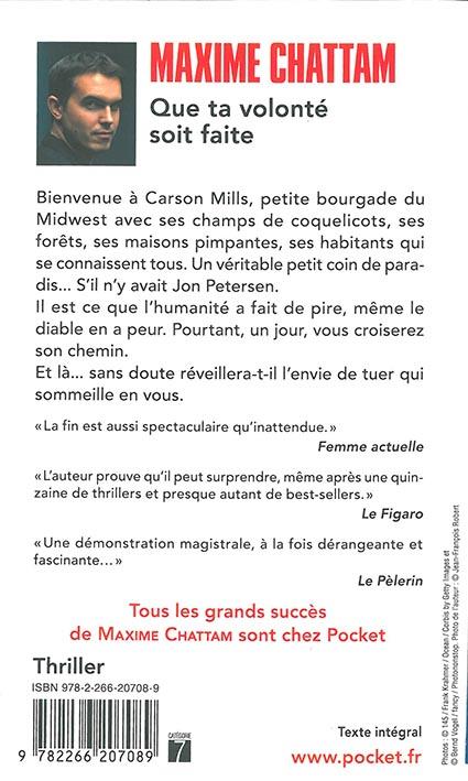 Quatrième de couverture de « Que ta volonté soit faite : roman »
