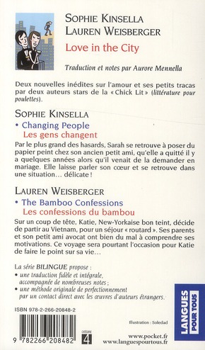 Quatrième de couverture de « Love and the city : deux nouvelles inédites »
