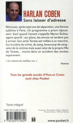 Quatrième de couverture de « Sans laisser d'adresse »