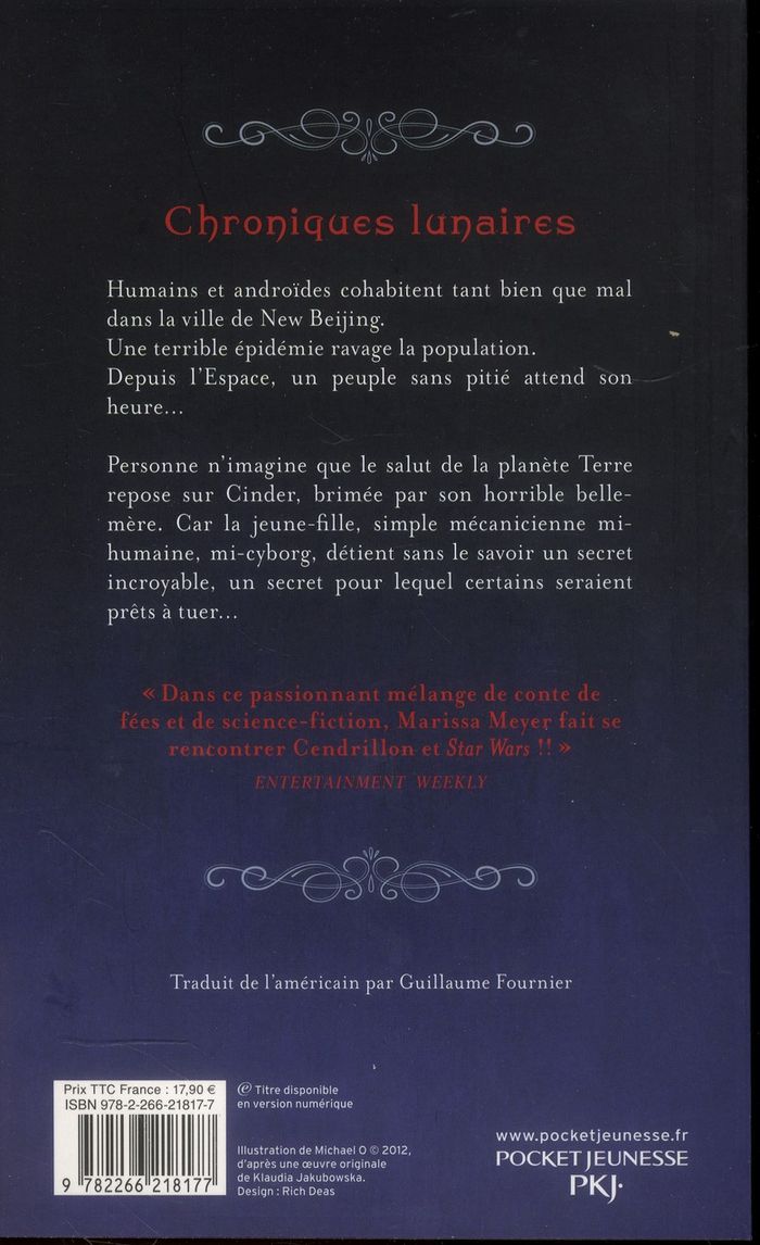 Quatrième de couverture de « Cinder »