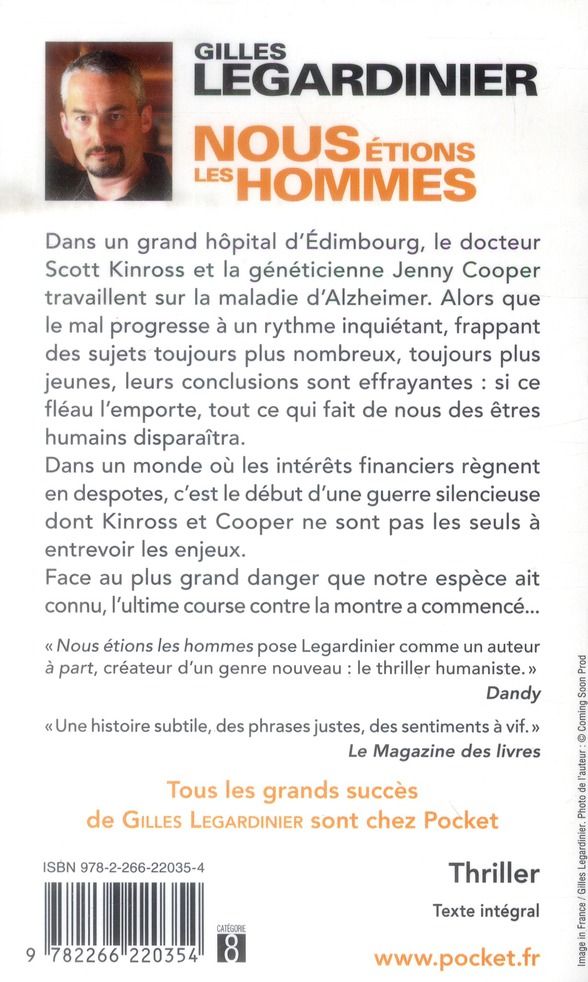 Quatrième de couverture de « Nous étions les hommes »