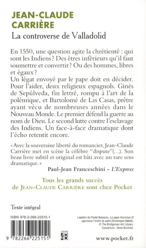 Quatrième de couverture de « LA CONTROVERSE DE VALLADOLID »